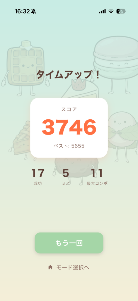 リザルト画面